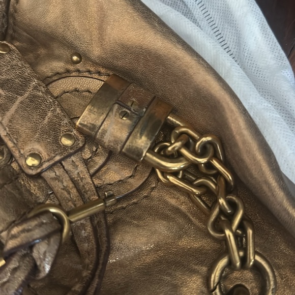 💯 authentic Chloe saddle handbag gold bag vintage - Picture 11 of 16